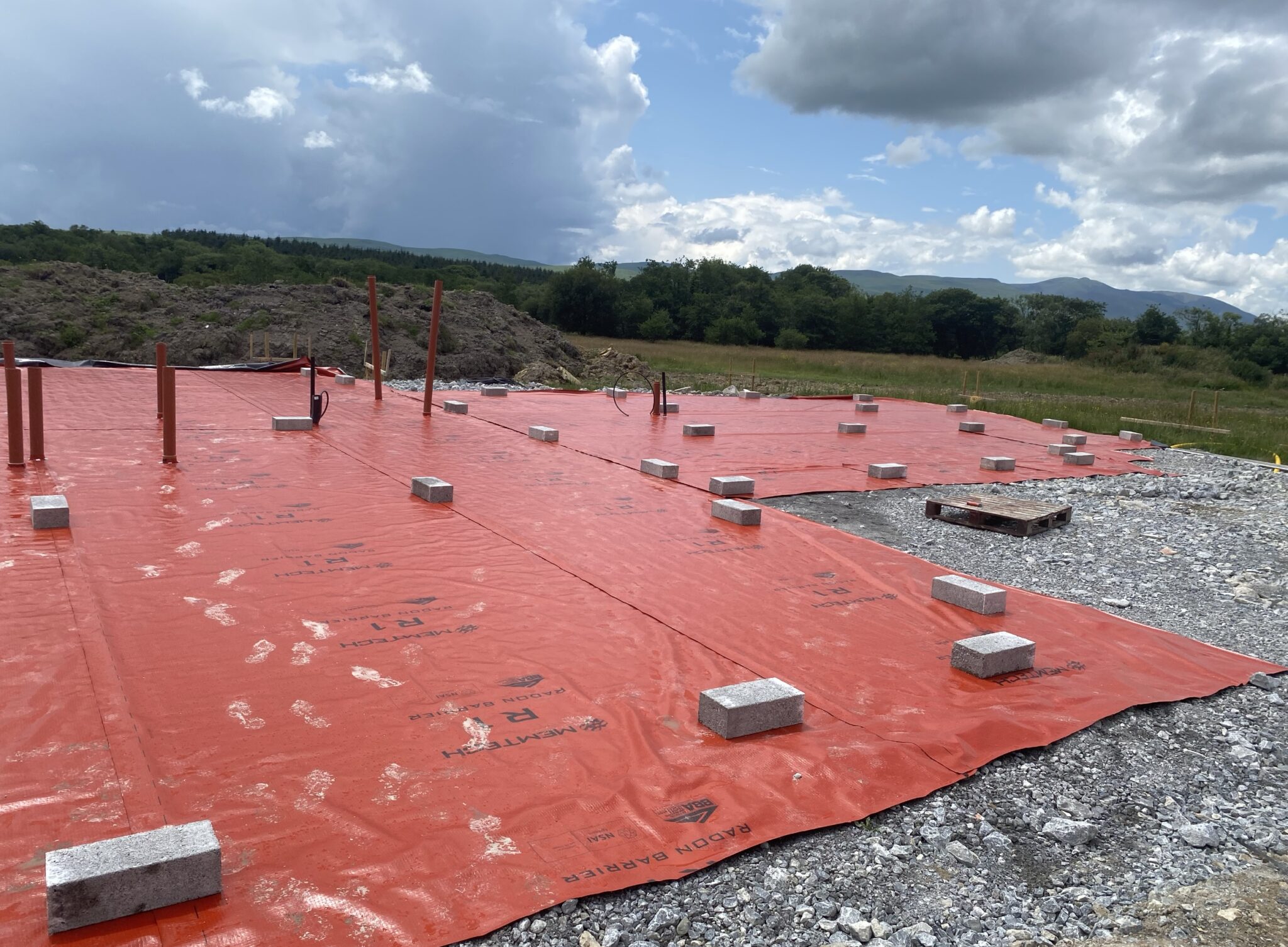 Radon barrier installation